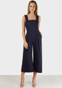 Closet Button Strap Wide Leg Jumpsuit