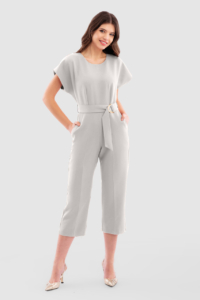 Closet London  Silver Kimono sleeve Jumpsuit