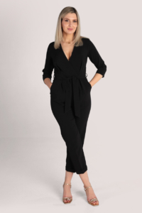 Closet London  Cross Over Jumpsuit Black