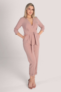 Closet  London Pink Cross Over Jumpsuit