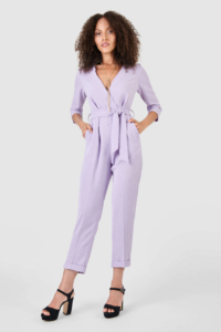 Closet London Purple Cross Over Jumpsuit