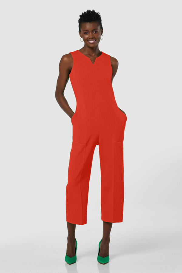 Closet London Orange Sleeveless Jumpsuit