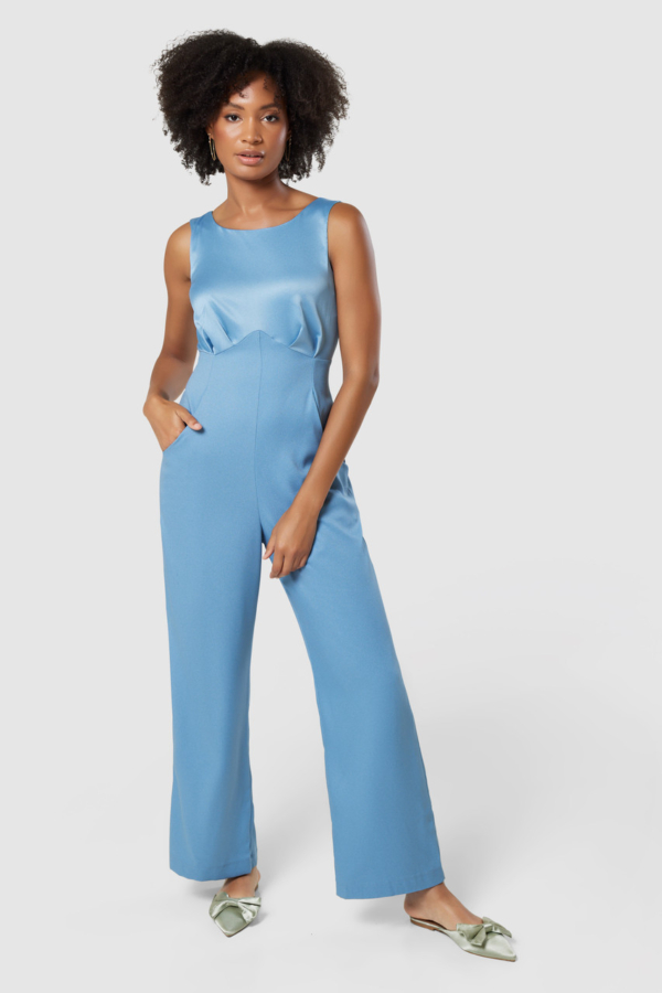 Closet London Slate Blue Jumpsuit