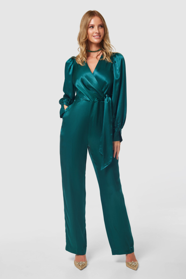 Closet London Teal  Wrap Jumpsuit