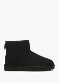 UGG Classic Mini II Black Twinface Boots Size: 36, Colour: Black Suede