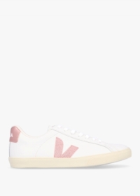 VEJA Esplar Logo Leather Extra White Nacre Trainers Size: 42, Colour: