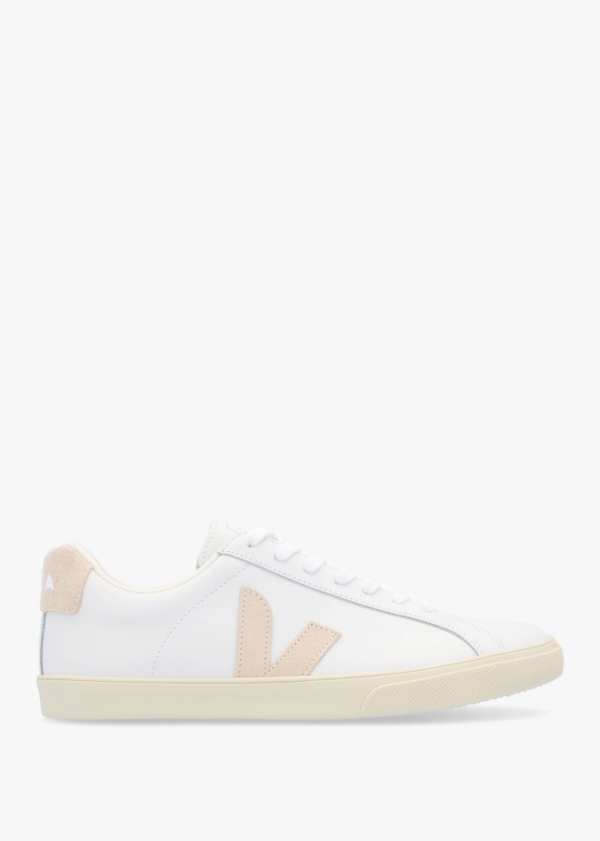 VEJA Esplar Logo Leather Extra White Sable Trainers Colour: Beige Sued