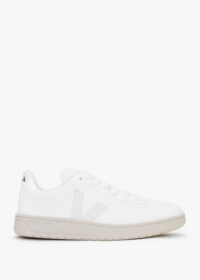 VEJA V-10 C.W.L Vegan All White Trainers Size: 41, Colour: White Fabri