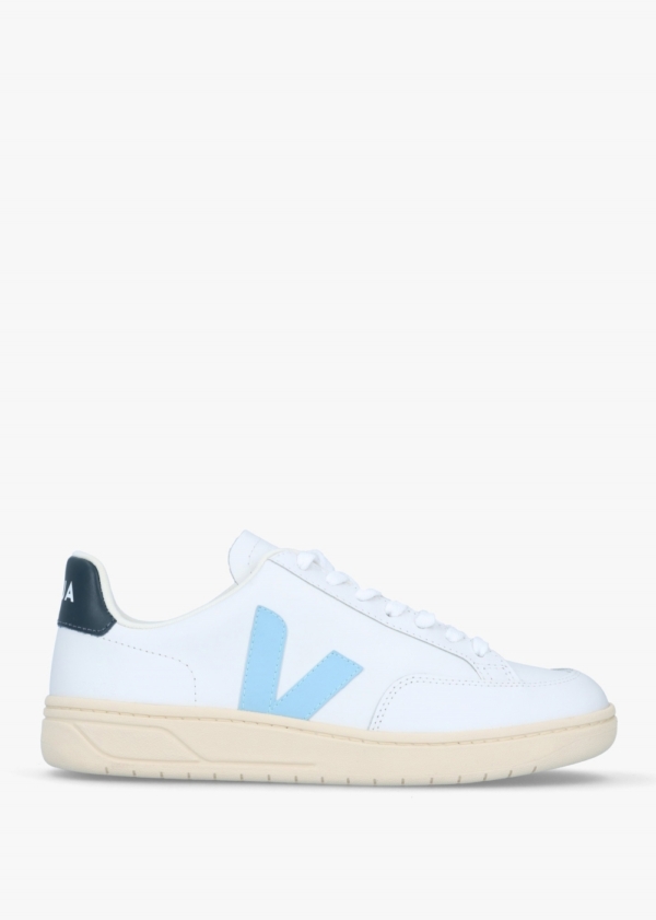 VEJA V-12 Leather Extra White Steel Nautico Trainers Size: 40