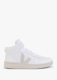 VEJA V-15 Leather Extra White Natural High-Top Trainers Colour: Beige