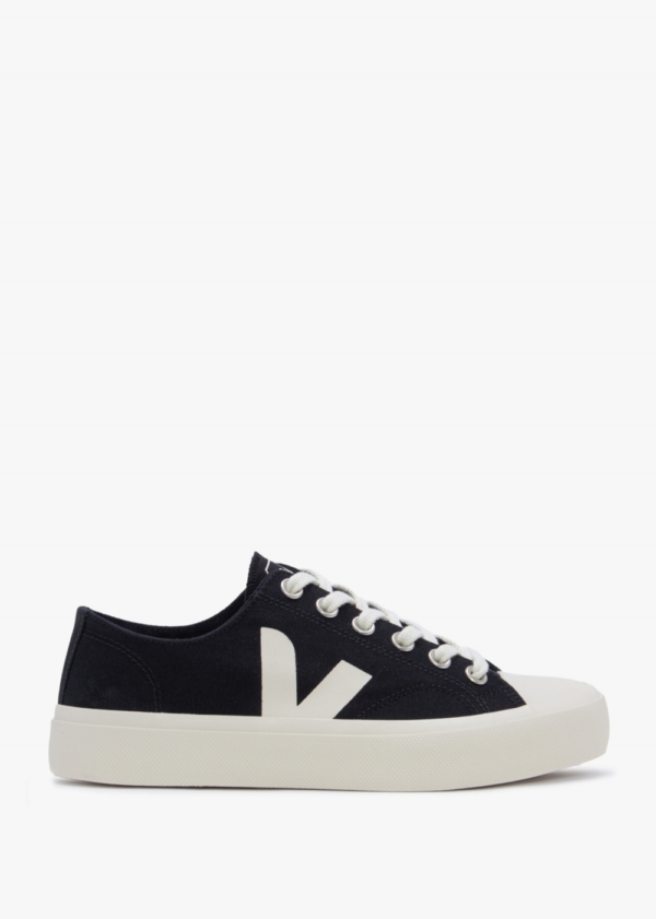 VEJA Wata II Low Black Pierre Canvas Trainers Size: 41