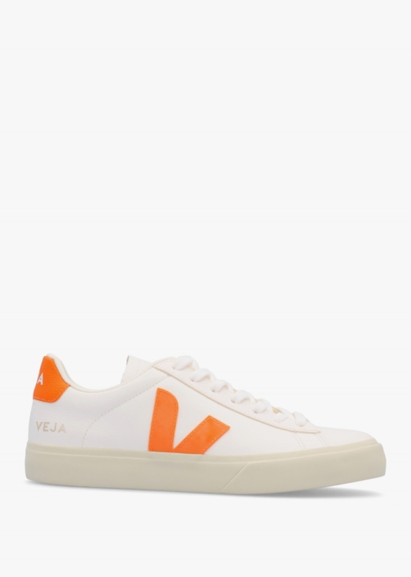 VEJA Women&apos;s Campo Chromefree Leather Extra White Fury Trainers Size: