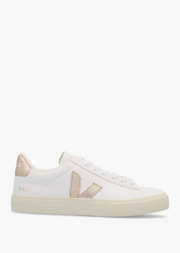 VEJA Women&apos;s Campo Chromefree Leather Extra White Platine Trainers Siz