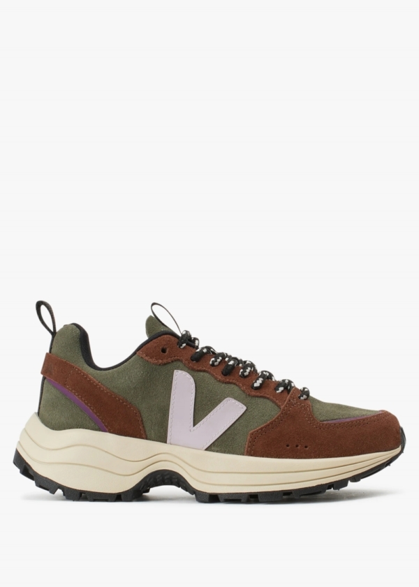 VEJA Womens Venturi Vc Suede Trainers In Mud Parme-Multico Size: 36