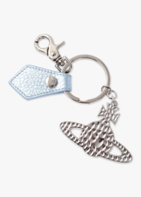 VIVIENNE WESTWOOD Hammered Silver Orb Keyring Size: One Size, Colour: