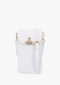 VIVIENNE WESTWOOD Vegan White Light Gold Phone Bag Size: One Size, Col