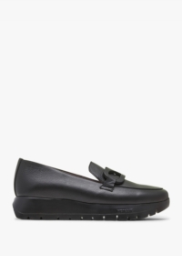 WONDERS Wild Black Leather Loafers Colour: Black Leather, Size: 40