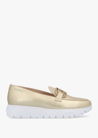 WONDERS Wowlow Platino Leather Moccasins Size: 40, Colour: Gold Leathe