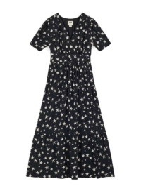 Joanie Clothing Albertine Star Print Midaxi Dress –  UK 16 (Black)