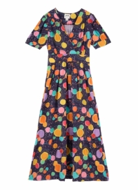 Joanie Clothing Albertine Cosmic Outer Space Print Midaxi Dress –  UK 22 (Purple)