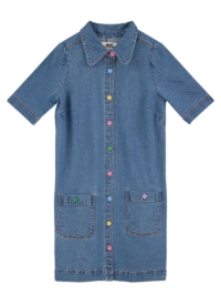 Joanie Clothing Dawn O’Porter X Joanie – Bellini Light Wash Denim Shift Dress –  UK 14 (Blue)