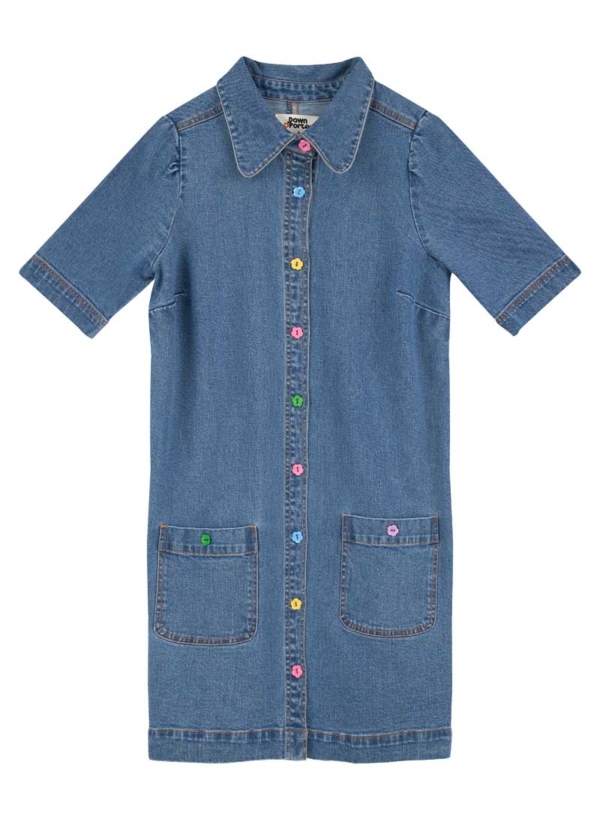 Joanie Clothing Dawn O’Porter X Joanie - Bellini Light Wash Denim Shift Dress -  UK 14 (Blue)