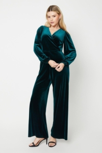 Dorothy Perkins Womens Velvet Jumpsuit