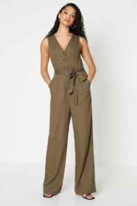 Dorothy Perkins Womens Tall Tie Waist Jumpsuit