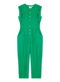 Joanie Clothing Dawn O’Porter X Joanie – Brooklyn Green Button-Down Sleeveless Jumpsuit- UK 26 (Green)