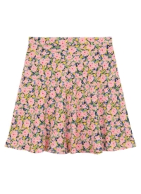 Joanie Clothing Clemmie Carnation Print Skater Skirt –  UK 14 (Pink)