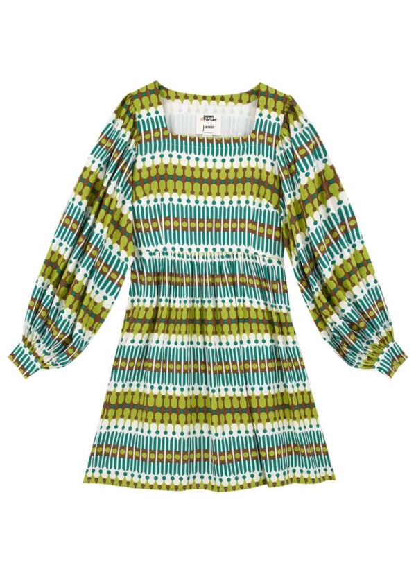 Joanie Clothing Dawn O’Porter X Joanie - Crybaby Geometric Print Square Neck Mini Dress -  UK 26 (Green)