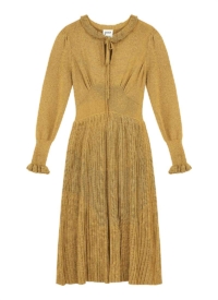 Joanie Clothing Fey Metallic Knit Midaxi Dress – Gold –  UK 22 (Gold)