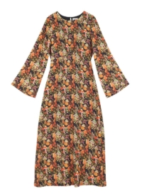 Joanie Clothing Freyja Mushroom Print Midaxi Dress –  UK 18 (Brown)