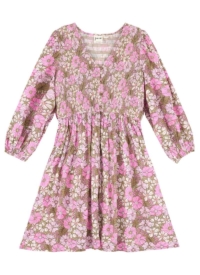 Joanie Clothing Henderson Pink Floral Print Smock Dress – Extra Large (UK 20-22) (Pink)