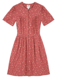 Joanie Clothing Ida Ditsy Floral Print Tea Dress –  UK 22 (Red)