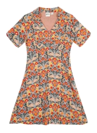 Joanie Clothing Josephine Vintage Floral Print Tea Dress –  UK 24 (Yellow)