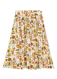 Joanie Clothing Dawn O’Porter X Joanie – Mimosa Kitchen Utensils Print Skirt –  UK 26 (White)