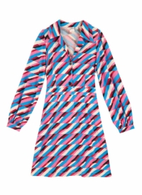 Joanie Clothing Naga Geometric Print Jersey Dress –  UK 22 (Blue)