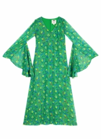 Joanie Clothing Dawn O’Porter X Joanie – Pinacolada Peacock Print Midaxi Dress –  UK 26 (Green)