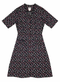 Joanie Clothing Sonya Floral Print Button-Down Dress –  UK 22 (Black)