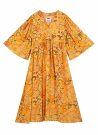 Joanie Clothing Dawn O’Porter X Joanie – Sunrise Psychedelic Print Midaxi Dress – Citrus –  UK 22 (Yellow)