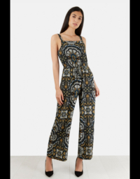 Multi Floral Wide Leg Jumpsuit