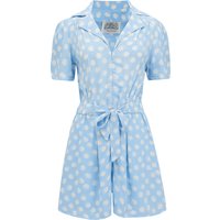 Emma Playsuit  Powder Sky Blue Moonshine by The Seamstress of Bloomsbury, Classic 1940s Vintage Style