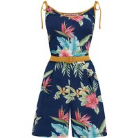 The “Marcie” Beach Playsuit / Romper in Navy With Green Contrasts