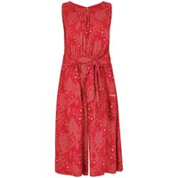 Weird Fish Nalani Eco Viscose Printed Chilli Red Jumpsuit