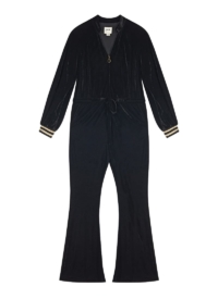 Joanie Clothing Dawn O’Porter X Joanie – Vegas Velvet Flared Lounge Jumpsuit –  UK 26 (Black)