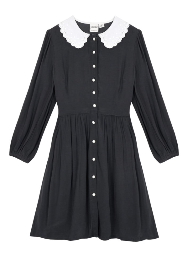 Joanie Clothing Wednesday Contrast Collar Mini Dress -  UK 26