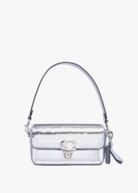 COACH Studio Silver Sequin Baguette Bag