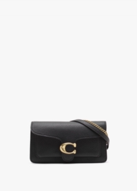 COACH Tabby Black Leather Chain Clutch Bag Size: One Size