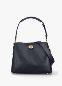 COACH Willow Black Leather Shoulder Bag